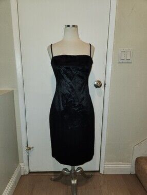Classic Black Slip Dress with Spaghetti Straps